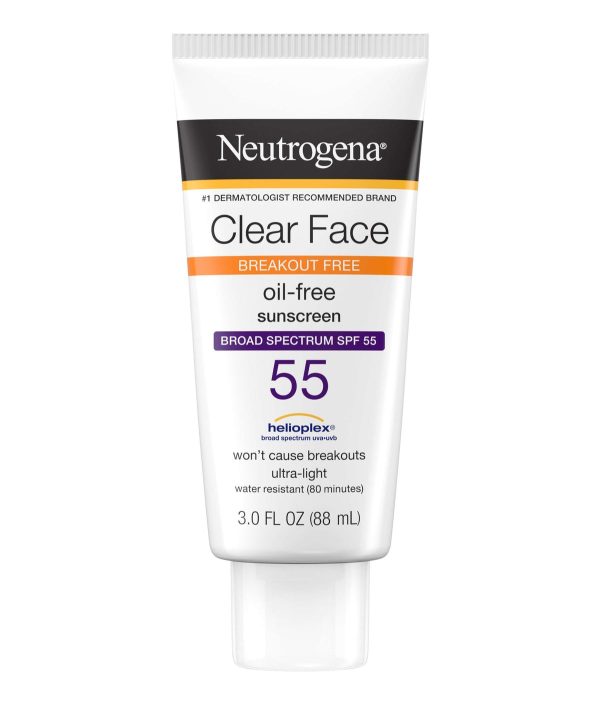 4 Neutrogena Clear Face Liq Lotion Spf55 88ml